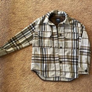 Zara Womens Plaid Shacket